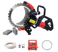 Electric Circular Saw, 8980W Brushless DC Motor, 12-Inch Diamond Blade, Wet/Dry Dust-Free Cutter, 29cm Deep Cut for Renovation and Roadwork, Includes 2 Blades
