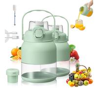 Electric Citrus Juicer 28 Oz,with Straw and Two Lids,Portable Rechargeable Mini Blender,Multifunctional Fresh Juice Bottle,for Oranges, Lemons,Limes.(2pcs)