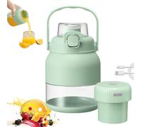 Electric Citrus Juicer 28 Oz with Straw and Two Lids, Portable Wireless Rechargeable Large Capacity Mini Juicer, Upgraded With 10 Blades, 1 Cup and 2 Lids, for Various Environments