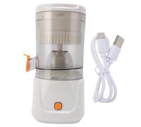 Electric Citrus Juicer Cordless Portable Rechargeable USB Powered One Click Squeezing Machine for Home Kitchen Travel ABS Lightweight Compact Design