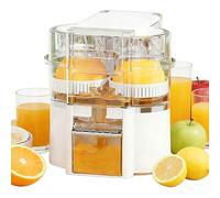 Electric Citrus Juicer Machine, Dual-head Automatic Orange Juicer With Built-in Fruit Cutter, High Yield For Home Use, Easy To Clean