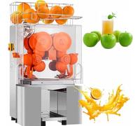 Electric Citrus Juicer Machine with Pull-Out Filter and Dual Peels Buckets for Efficient Orange and Lemon Squeezing in Commercial Kitchens