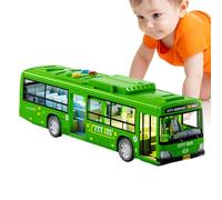 Electric City Bus - Toy Battery Vehicle, Learning Playset, Stagecoach Model, Interactive Music Light | Open Door Fun Accessory For Children Boys Girls Holiday Birthday Party Indoor Outdoor Amusement