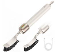 Electric Cleaning Brush, PalNests Cleaning Reciprocating Scrubber with 2 Brush Heads and 3 Adjustable Speeds for Toilet, Tile, Floor, Pet Litter Box and Tires, Grooming and Brushing Pet Cats and Dogs