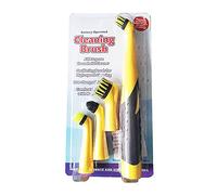 Electric Cleaning Brush with Replacement Heads Automatic Household Combi Scrubber Turbo Cleaner for Kitchen, Bathroom, Living Room(Yellow and Black)