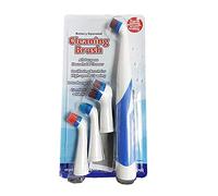 Electric Cleaning Brush with Replacement Heads Automatic Household Combi Scrubber Turbo Cleaner for Kitchen, Bathroom, Living Room(Blue and White)