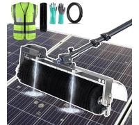 Electric Cleaning Brush with Telescopic Pole Automatic Rotating for Efficient Solar Panels and House Siding Maintenance