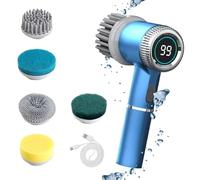 Electric Cleaning Scrubber Cordless Brush Spin Scrubber 5 Replaceable Heads Cleaning Products for Tile Tub Kitchen Floor Bathroom