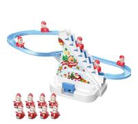 Electric Climbing Ladder Santa Claus - An LED light-up musical Christmas slide toy that delights children during the holidays.