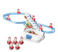 Electric Climbing Ladder Santa Claus - An LED light-up musical Christmas slide toy that delights children during the holidays.