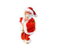 Electric Climbing Santa - 2025 Christmas Ornament With Rope Ladder, Indoor Outdoor Hanging Decoration for Christmas Tree, Fireplace & Home, Festive Holiday Decor (Red3)