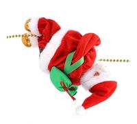 Electric Climbing Santa on Pearls Chain Moving Figure Hanging Christmas Ornaments MOVG CLAUS 23 × 12 × 10 Electric Climbing on Beads Chain Moving Figure Hanging