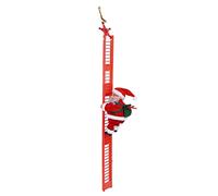 Electric Climbing Santa with Music Climbing Ladder for Doll for Tree Decorations Hanging Christmas Ornaments Festiv