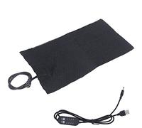 Electric Cloth Heater Pad USB Powered Carbon Fiber Washable Adjustable Temperature 4 Speed Timing 10x20cm for Shoulders Neck Back Pain Relief Pet Bed Office Use