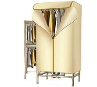 Electric Clothes Airer Dryer Indoor 1500W Heated Clothes Drying Rack, Energy Efficient Stable Clothes Dryer, 2-Tier Large Capacity 15kg, 25MM Steel Pipe, Overheating Protection (Beige Dryer)