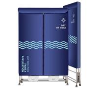 Electric Clothes Dryer, 30KG Capacity-1000Wx2 Dual Host Heated Clothes Airer, Energy Saving Clothes Dryer For Indoor, Apartment