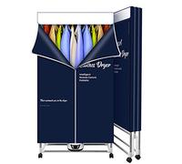 Electric Clothes Dryer, Clothes Dryer Portable Folding Warm Air Drying Wardrobe Indoors Fast Air Dry Hot Drying Rack Machine Clothing Heater 1500W 2-Tier Automatic Timer with Remote Control The New