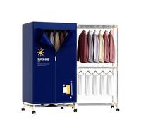 Electric Clothes Dryer, Heated Clothes Airer with Cover for Laundry Drying, 2-Tier 1000W Portable Clothes Dryer Stainless Steel Frame with Timer Energy-Efficient Indoor Home Quiet Operation UEMUSI