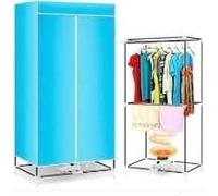 Electric Clothes Dryer, Large Capacity Folding Double Drying Rack | 1000w Portable Indoor Timer Dryer Wardrobe for 15kg Clothing Drying | Efficient Silent Dryer for Quick Use