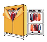 Electric Clothes Dryer, Portable 3-Tier 1200w Stainless Steel Electric Clothes Drying Rack Foldable 166cm, 40kg Large Capacity for Home Household Cloth Drying The New