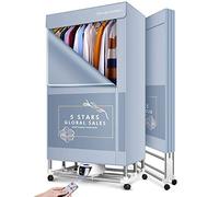 Electric Clothes Dryer, Portable Clothes Dryer Electric Drying Rack,Folding 2Tier Indoor Dry Hot Drying 2000w 562L Warm Air Drying Wardrobe Automatic Timer with Remote Control The New