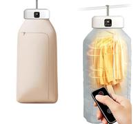 Electric Clothes Dryer, Portable Clothes Dryer Energy-Efficient 2H Quickly Drying 600W Timer UV Sterilization Indoor with Cover Fast Drying for Light Clothes Underwear, White, ABS
