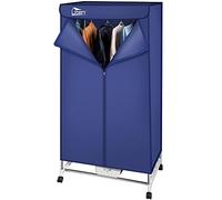 Electric Clothes Dryer Warm Air Drying Wardrobe Electric Clothes Drying Rack Double layer Stackable for Apartments 1500W Blue