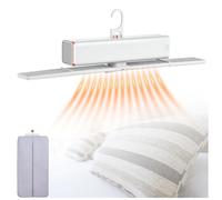 Electric Clothes Dryer, With Cover,400w,80℃ Constant Temperature,Low Noise Clothes Airer Electric, For Apartments Rv Travel, Dormitories,White