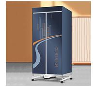 Electric Clothes Dryer with Remote Control and Timer, 1500W Large Capacity 2-tier Heated Clothes Airer with Cover, Low Energy Electric Airer Clothes Dryer, Overheat Protection,Blue