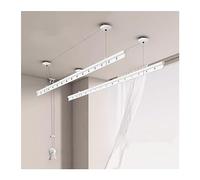 Electric Clothes Drying Rack White Bipolar Clothes Hanger for Balcony Automatic Home Use Ceiling Mounted Clothes Dryer (2.4m) Space Saving Energy Efficient Solution