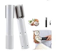 Electric Coconut Grater, 2 In1coconut Scraper & Fish Scaler with Splash Proof Cover, Wireless Portable Electric Coconut Shredder, Fast Shredding for Home, Camping, Shop Restaurant Juice (White)