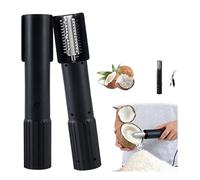 Electric Coconut Grater, Handheld Coconut Scraper Electric, Wireless Anti-Splash Design, 2-in-1 Stainless Steel Electric Coconut&Fish Scaler for Home Kitchen Restaurant Picnic (Black)