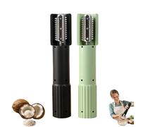 Electric Coconut Grater Machine - Cordless, Handheld Coconut Scraper & Shredder with Anti-Splash Design & Stainless Steel Blades for Kitchen, Coconut Milk, Fish (Black+Green)