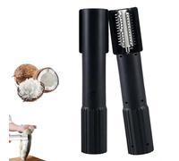 Electric Coconut Grater Machine, Handheld Coconut Scraper Peeler Shredder, Electric Fish Scaler Tool, Stainless Steel Coconut Fish Crusher Manual Electric Roller with Protective Cover (Black)
