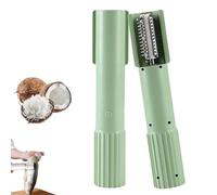 Electric Coconut Grater Machine, Handheld Coconut Scraper Peeler Shredder, Electric Fish Scaler Tool, Stainless Steel Coconut Fish Crusher Manual Electric Roller with Protective Cover (Green)