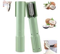 Electric Coconut Grater Machine,Handheld Coconut Scraper Peeler Shredder,Wireless Automatic Anti-Splash Rotating Kitchen Grater,Anti-Splash Rotating Grater for Kitchen Shop Restaurant (Green)