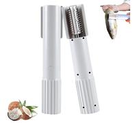 Electric Coconut Grater Machine,Portable Handheld Coconut Scraper Peeler Shredder,Automatic Anti-Splash Rotating Kitchen Grater (White)