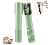 Electric Coconut Grater Machine,Portable Handheld Coconut Scraper Peeler Shredder,Automatic Anti-Splash Rotating Kitchen Grater (Green)