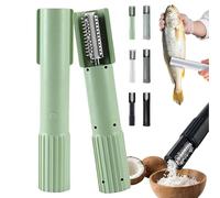 Electric Coconut Grater Machine, Portable Handheld Coconut Scraper Peeler Shredder, Wireless Automatic Anti-Splash Rotating Kitchen Grater (Green)