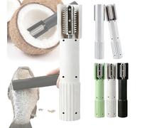 Electric Coconut Grater Machine, Portable Handheld Coconut Scraper Peeler Shredder, Wireless Automatic Anti-Splash Rotating Kitchen Grater, for Coconuts or Fish (White)