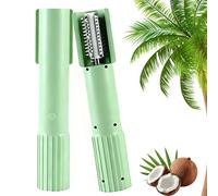 Electric Coconut Grater Machine, Portable Handheld Wireless Coconutscraper Peeler Shredder, Automatic Anti-Splash Rotating Kitchen Grater, Stainless Steel Blade，for Home Kitchen Use (Green)