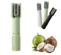 Electric Coconut Grater Machine, Portable Wireless Automatic Anti-Splash Rotating Grater, Effortless Coconut Prep and Fish Scales, for Kitchen (Green)