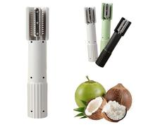 Electric Coconut Grater Machine, Portable Wireless Automatic Anti-Splash Rotating Grater, Effortless Coconut Prep and Fish Scales, for Kitchen (Gray)