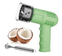 Electric Coconut Opener Machine, Automatic and Cordless Tool for Opening Young and Mature Coconuts, Includes Scraper for Home and Commercial Use