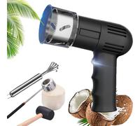Electric Coconut Opener Wireless Coconut Opener Tool with Coconut GraterHammer2000mAh Battery Open Shell Diameter 2.4 inches Reusable Punching Coconut Shell Remover One-Click Hole Opening