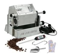 Electric Coffee Bean Roaster, 800g Capacity, 3.4L Drum with Thermometer | Electric Coffee Bean Roaster with Thermometer & Stirring, 360° Even Heat for Home or Café Brewing Fresh Coffee
