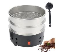 Electric Coffee Bean Roaster Cooler with Filter & Cleaning Brush, Stainless Steel Dual-Layer Machine for Home, Cafe & Restaurant Use, 600g Capacity