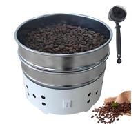 Electric Coffee Bean Roaster Cooler with Filter & Cleaning Brush, Stainless Steel Dual-Layer Machine for Home, Cafe & Restaurant Use, 600g Capacity