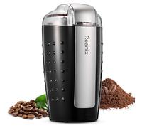 Electric Coffee Grinder, 200W, 100g Capacity, One Touch Operation, Blade and Cup Made with Stainless Steel, Includes Cleaning Brush (Black)
