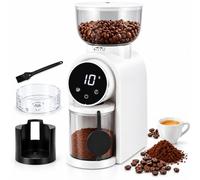 Electric Coffee Grinder, 25 Grind Settings, Touchscreen Display | 250g Coffee Bean Grinder, 2-14 Cup Selection, Burr Mill for Coffee Beans Pepper Grain Nuts Spice(white)